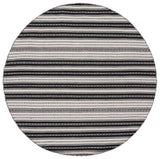 Safavieh Montauk 6'-0" x 6'-0" Rug in Black / Ivory