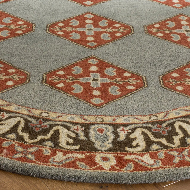 Safavieh Heritage 6'-0" x 6'-0" Rug in Blue / Charcoal