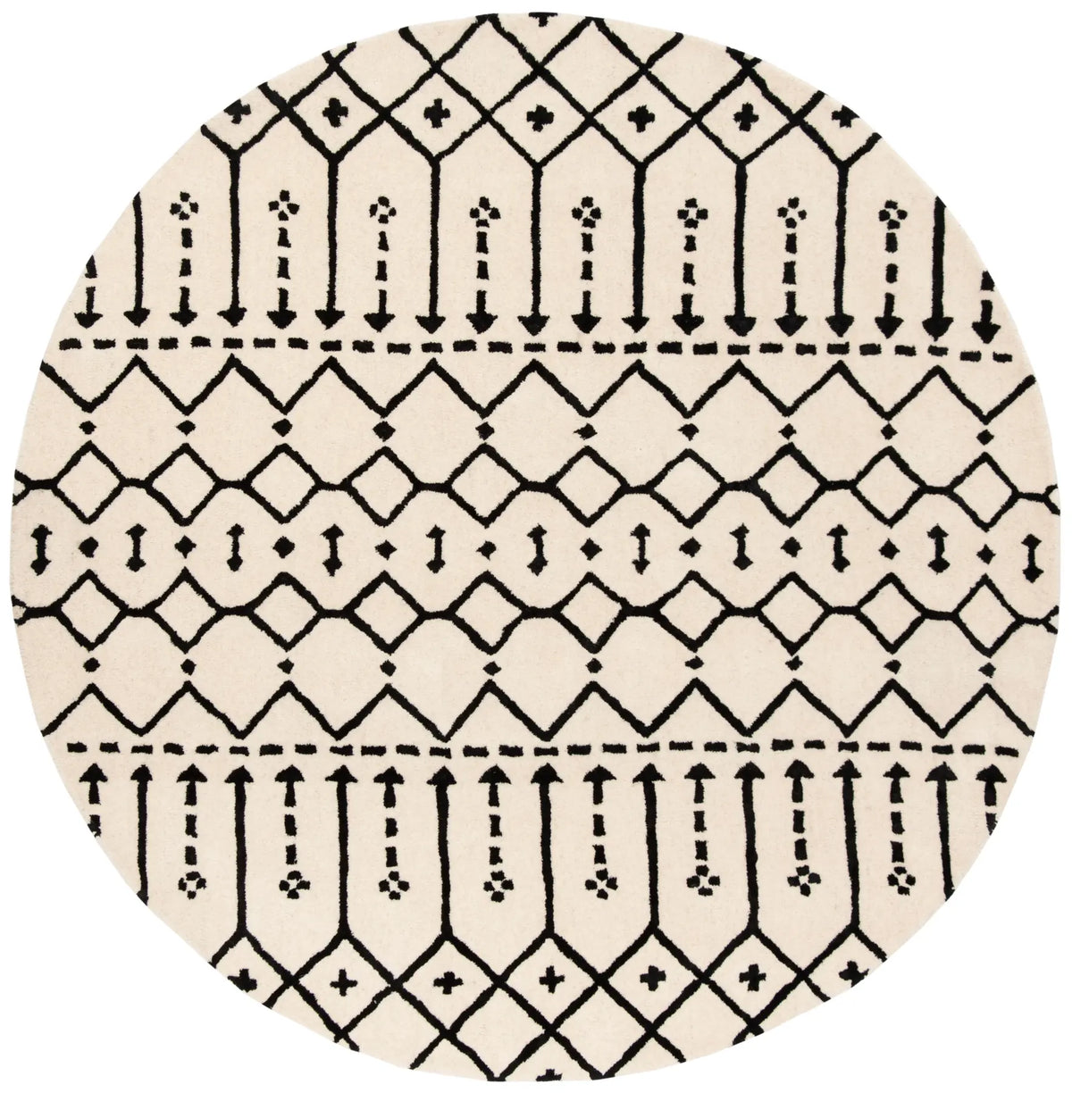 Safavieh Himalaya 6'-0" x 6'-0" Rug in Ivory / Black