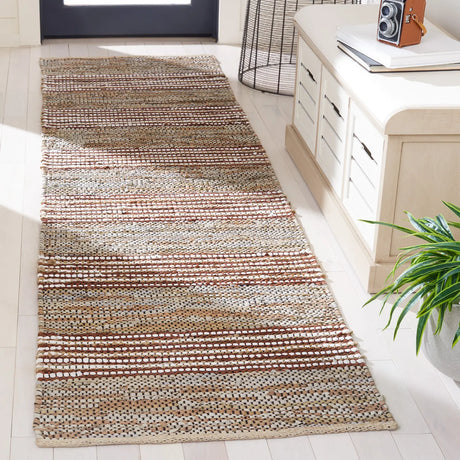 Safavieh Vintage Leather 2'-3" x 9'-0" Rug in Beige / Natural