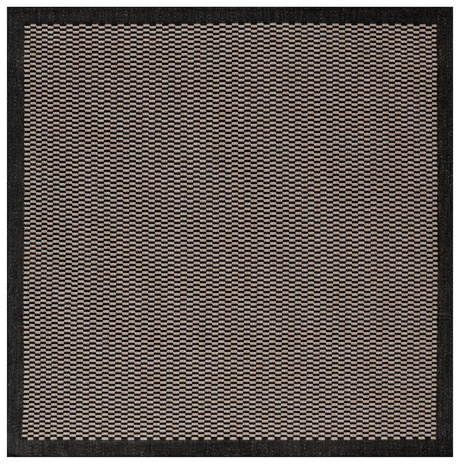 Safavieh Beach House 6'-7" x 6'-7" Rug in Black / Beige