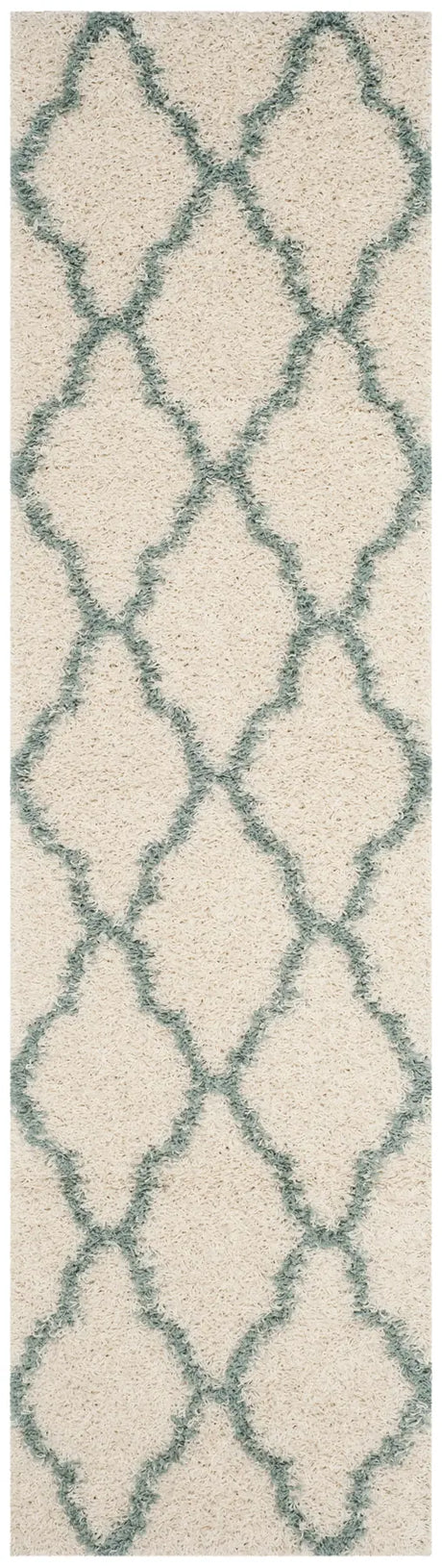 Safavieh Sgd-Dallas Shag 2'-3" x 10'-0" Rug in Ivory / Seafoam