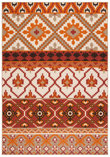 Safavieh Veranda 4'-0" x 5'-7" Rug in Red / Beige