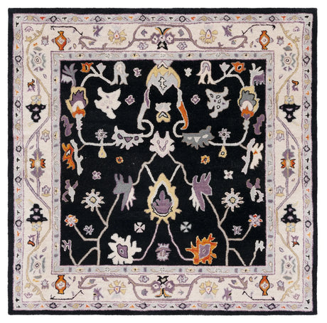 Safavieh Anatolia 6'-0" x 6'-0" Rug in Black / Ivory