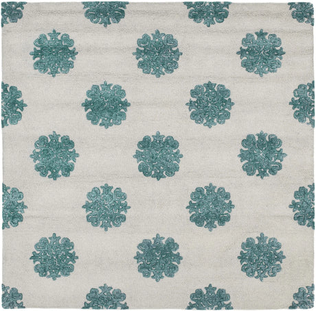 Safavieh Soho 6'-0" x 6'-0" Rug in Ivory / Light Blue