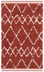 Safavieh Pro Lux Shag 400 4'-0" x 6'-0" Rug in Rust / Creme