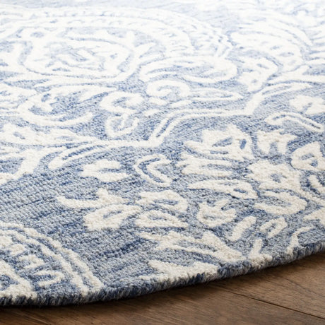 Safavieh Micro-Loop 5'-0" x 5'-0" Rug in Blue / Ivory