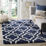 Safavieh Hudson Shag 5'-3" x 7'-6" Rug in Navy / Ivory