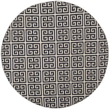 Safavieh Montauk 6'-0" x 6'-0" Rug in Black / Ivory