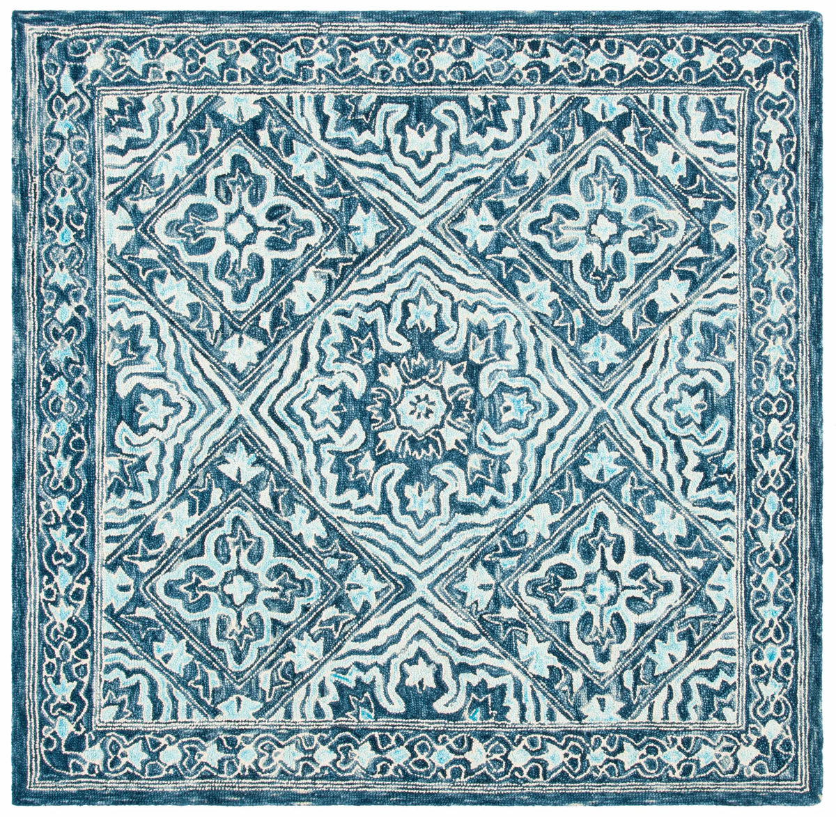 Safavieh Trace 6'-0" x 6'-0" Rug in Navy / Light Blue