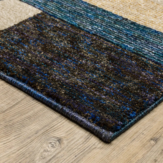 Oriental Weavers Sphinx Strada Str01 Gold/ Blue Rugs - corner detail