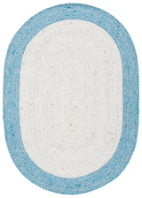 Safavieh Braided 5'-0" x 7'-0" Rug in Ivory / Blue