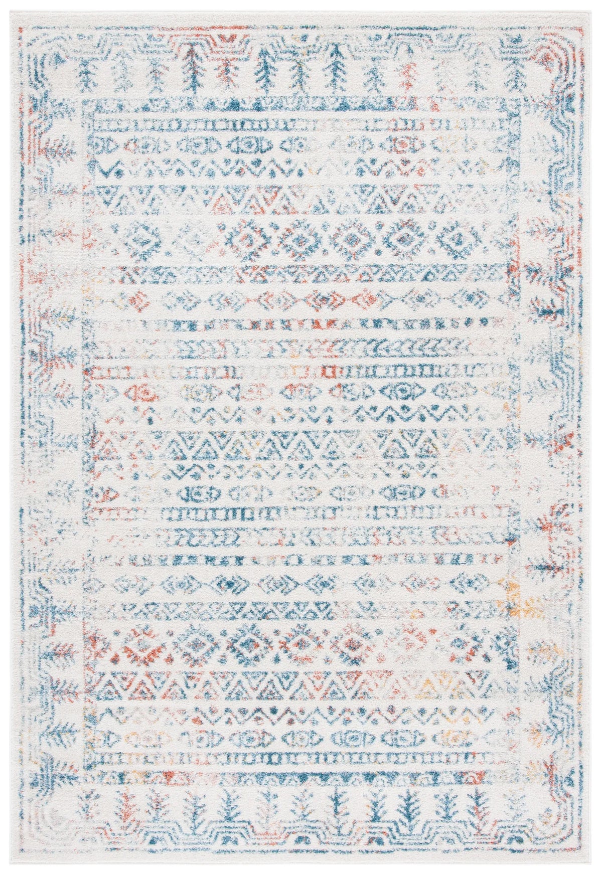 Safavieh Tulum 4'-0" x 6'-0" Rug in Ivory / Rust