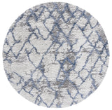 Safavieh Horizon Shag 800 5'-0" x 5'-0" Rug in Ivory / Blue