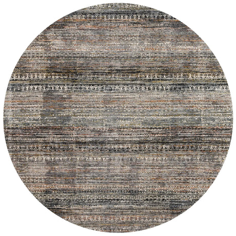 Loloi Theia The-08 Grey/Multi Rug - round flat