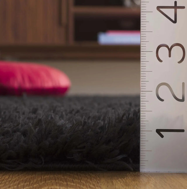 Safavieh Lindsay Shag 4'-0" x 6'-0" Rug in Black