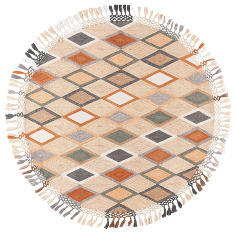Safavieh Sahara 6'-0" x 6'-0" Rug in Beige / Rust