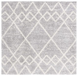 Safavieh Berber Shag 7'-0" x 7'-0" Rug in Ivory / Grey