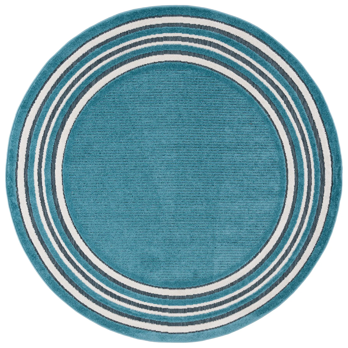 Safavieh Cabana 6'-7" x 6'-7" Rug in Turquoise / Ivory