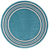 Safavieh Cabana 6'-7" x 6'-7" Rug in Turquoise / Ivory