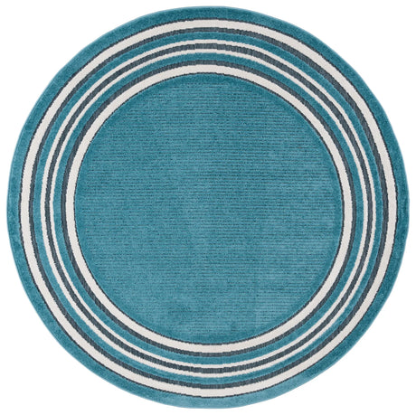 Safavieh Cabana 6'-7" x 6'-7" Rug in Turquoise / Ivory