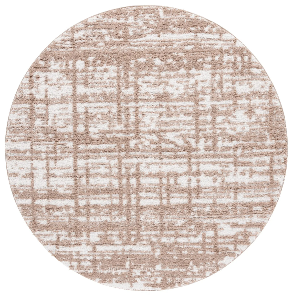 Safavieh Rumi Shag 6'-7" x 6'-7" Rug in Beige / Ivory