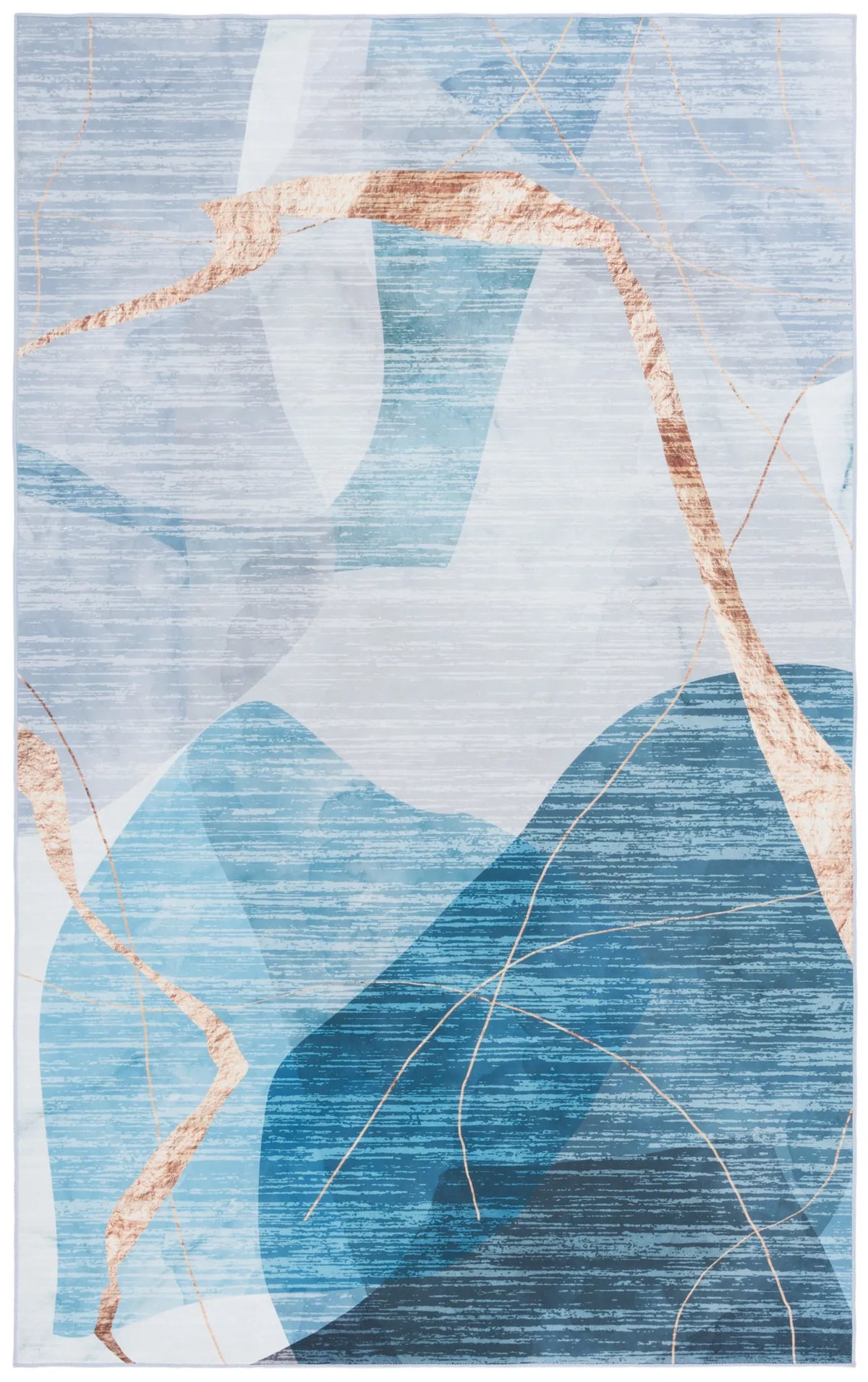 Safavieh Malibu 4'-0" x 6'-0" Rug in Blue / Gold