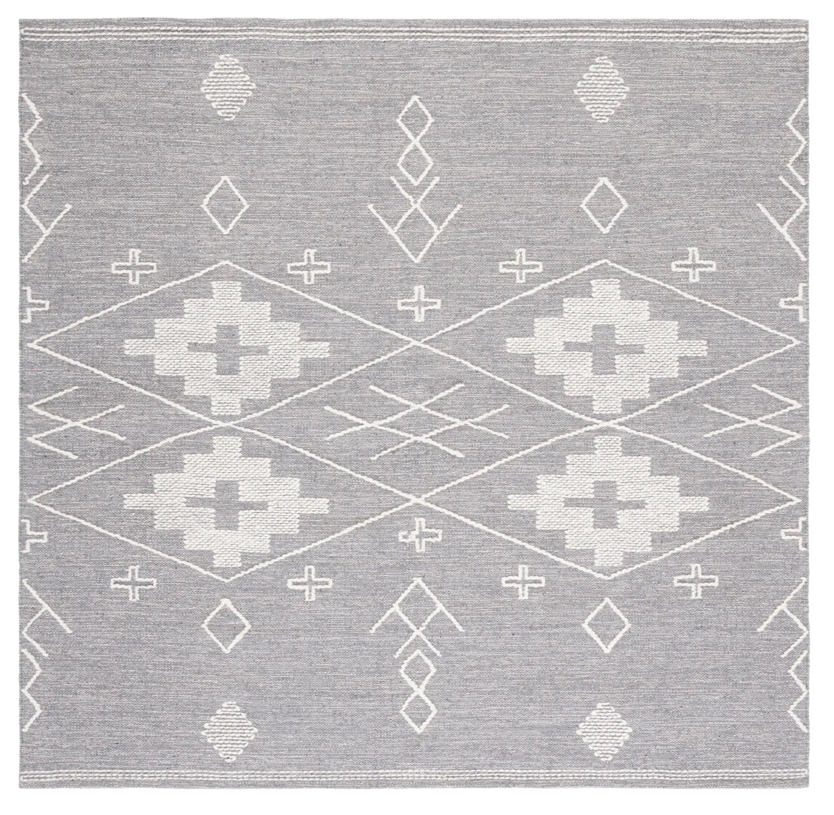 Safavieh Kilim 6'-0" x 6'-0" Rug in Grey / Ivory