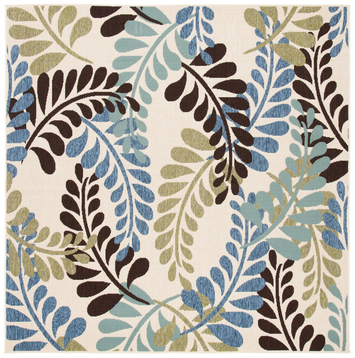 Safavieh Veranda 6'-7" x 6'-7" Rug in Cream / Aqua