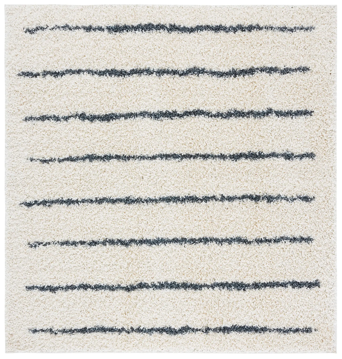 Safavieh Venus Shag 600 6'-7" x 6'-7" Rug in Ivory / Dark Grey