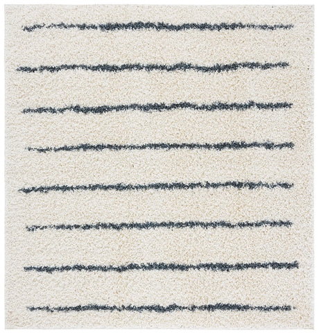 Safavieh Venus Shag 600 6'-7" x 6'-7" Rug in Ivory / Dark Grey