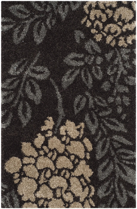 Safavieh Florida Shag 3'-3" x 5'-3" Rug in Dark Brown / Grey