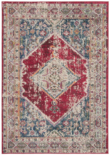 Safavieh Monaco 4'-0" x 5'-7" Rug in Ivory / Red