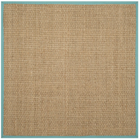 Safavieh Natural Fiber 6'-0" x 6'-0" Rug in Natural / Teal