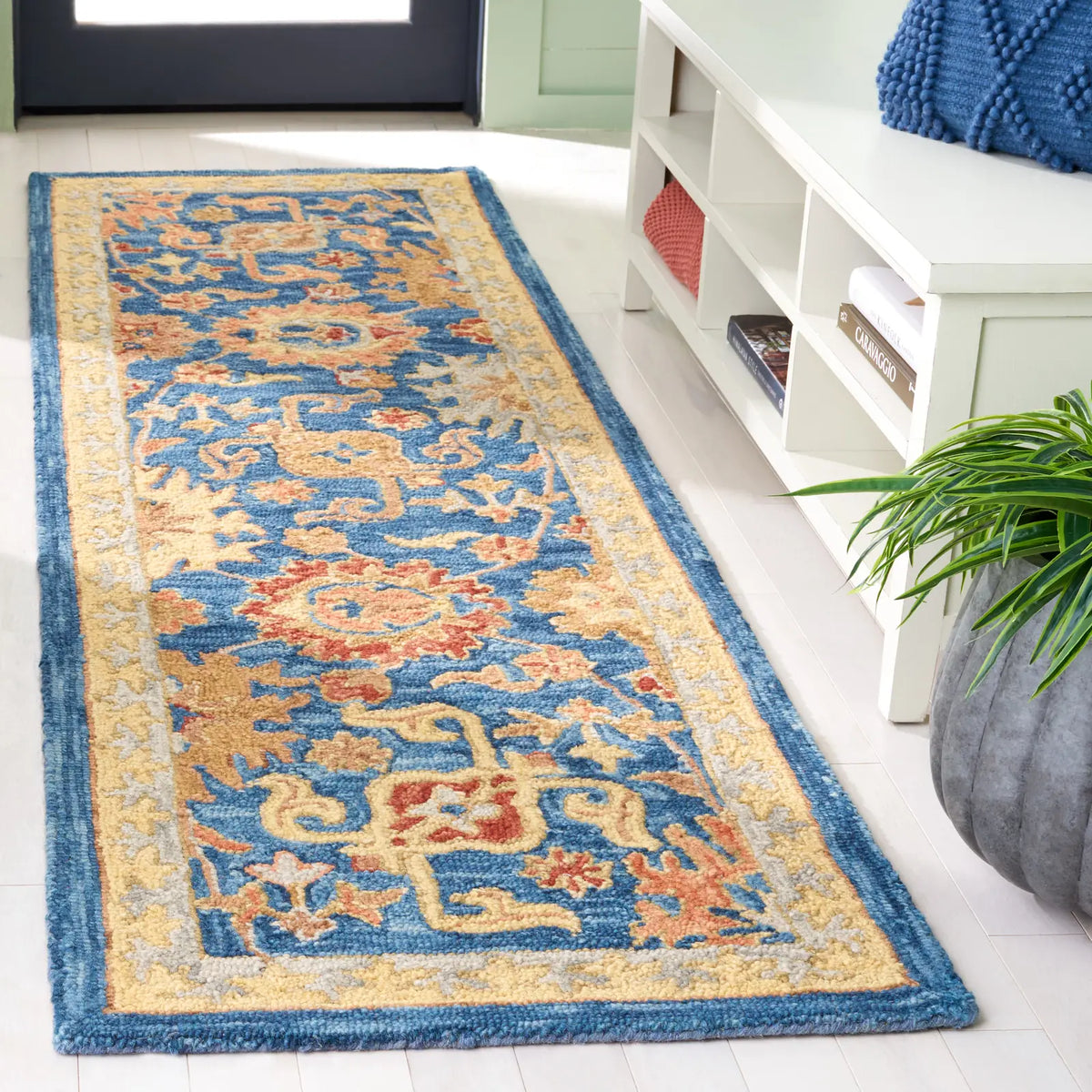 Safavieh Blossom 2'-3" x 8'-0" Rug in Navy / Brown