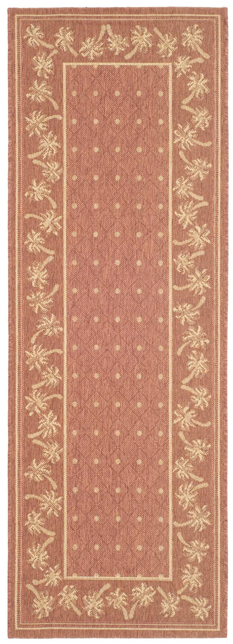 Safavieh Courtyard 2'-3" x 6'-7" Rug in Rust / Sand