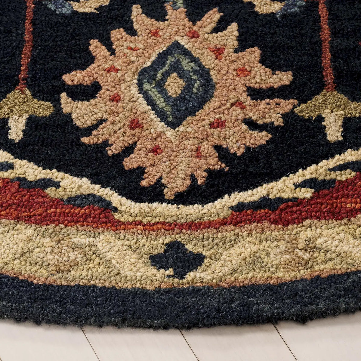 Safavieh Heritage 6'-0" x 6'-0" Rug in Navy / Red