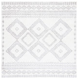 Safavieh Berber Shag 7'-0" x 7'-0" Rug in Ivory / Grey