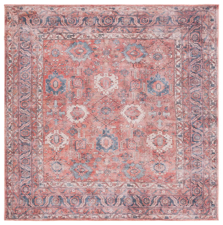 Safavieh Serapi 6'-7" x 6'-7" Rug in Rust / Blue