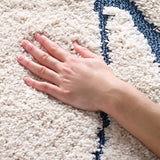 Safavieh Florida Shag 4'-0" x 6'-0" Rug in Cream / Blue