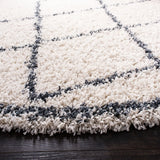 Safavieh Pro Lux Shag 400 6'-7" x 6'-7" Rug in Cream / Blue