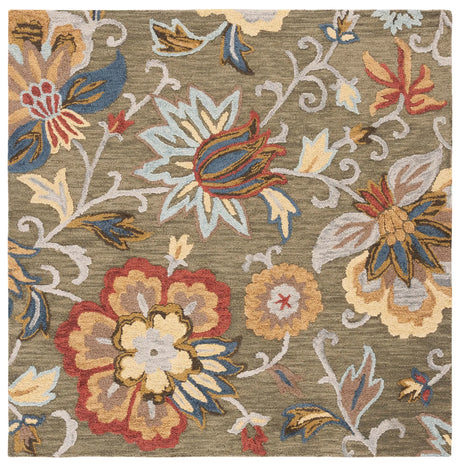 Safavieh Blossom 6'-0" x 6'-0" Rug in Green / Red