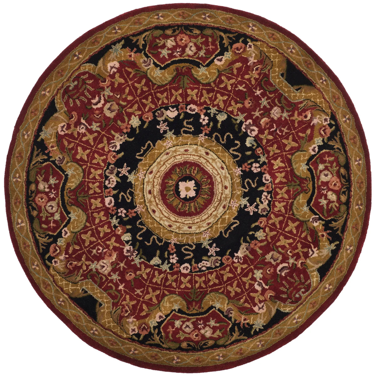 Safavieh Classic 6'-0" x 6'-0" Rug in Burgundy / Black