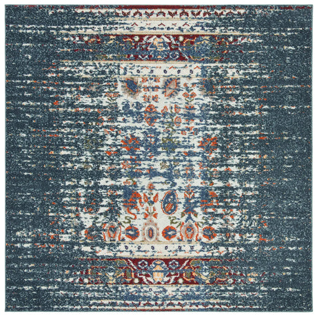 Safavieh Monaco 6'-7" x 6'-7" Rug in Blue / Ivory