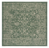 Safavieh Courtyard 6'-7" x 6'-7" Rug in Dark Green / Beige
