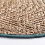 Safavieh Natural Fiber 6'-0" x 6'-0" Rug in Natural / Dusty Teal Blue
