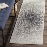 Safavieh Evoke 2'-2" x 11'-0" Rug in Black / Ivory