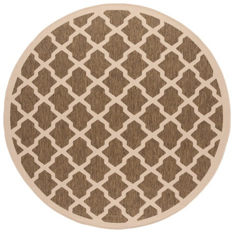 Safavieh Courtyard 7'-10" x 7'-10" Rug in Brown / Bone
