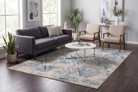 Dynamic Rugs Quartz 27041 Beige / Blue Rugs - Room
