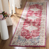 Safavieh Monaco 2'-2" x 8'-0" Rug in Ivory / Red